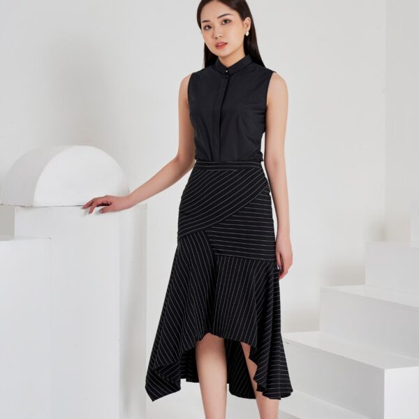 Áo kiểu nữ sát nách đen