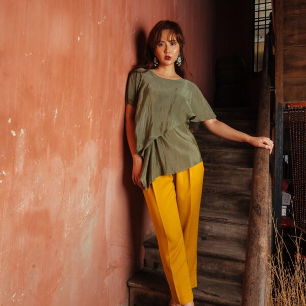 Áo kiểu cộc tay vạt chéo đẹp