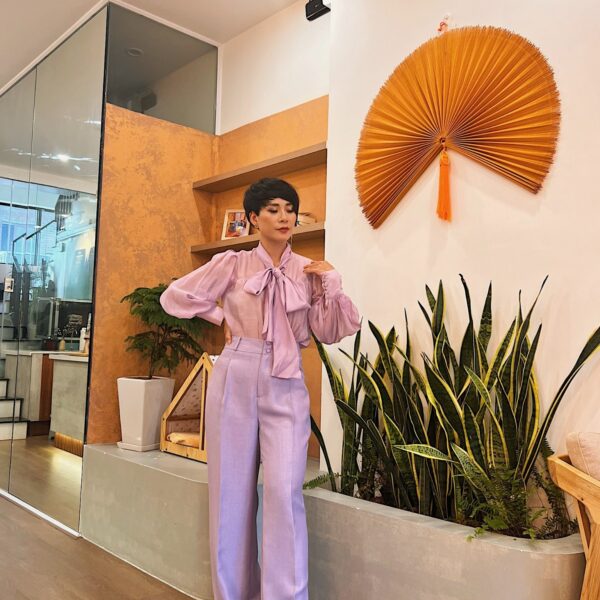 Áo sơ mi kiểu thắt nơ